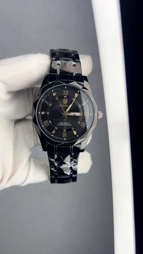 NEW POEDAGAR 615 Quartz Stainless Steel Watch For Men