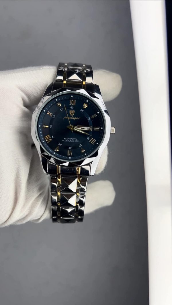 NEW POEDAGAR 615 Quartz Stainless Steel Watch For Men