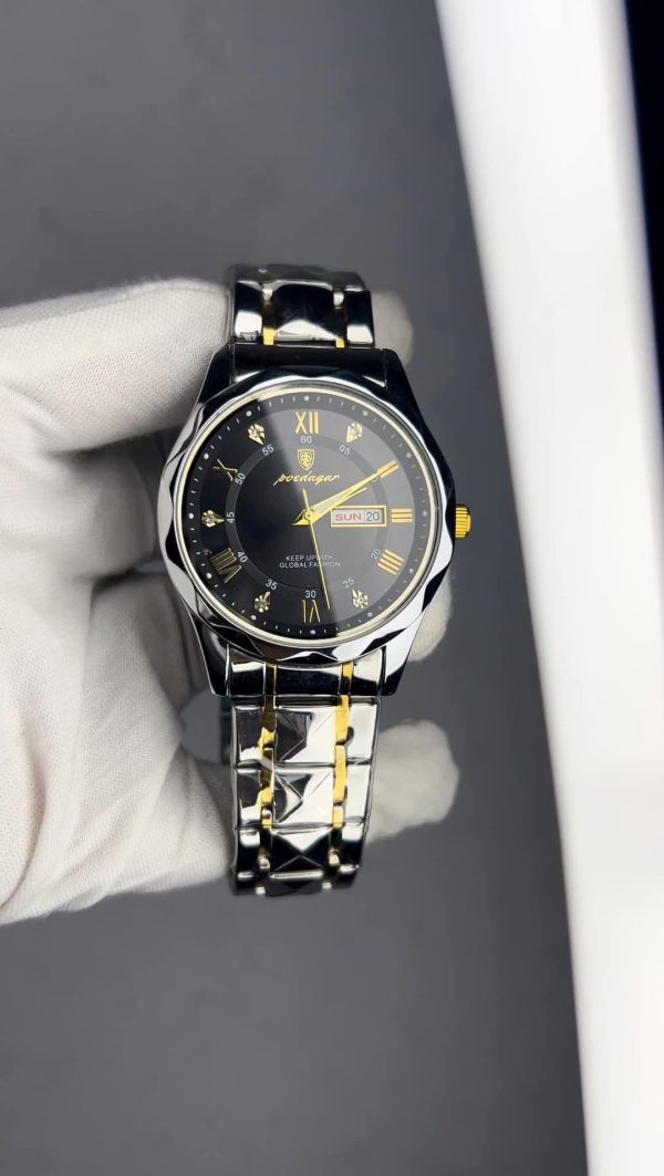 NEW POEDAGAR 615 Quartz Stainless Steel Watch For Men