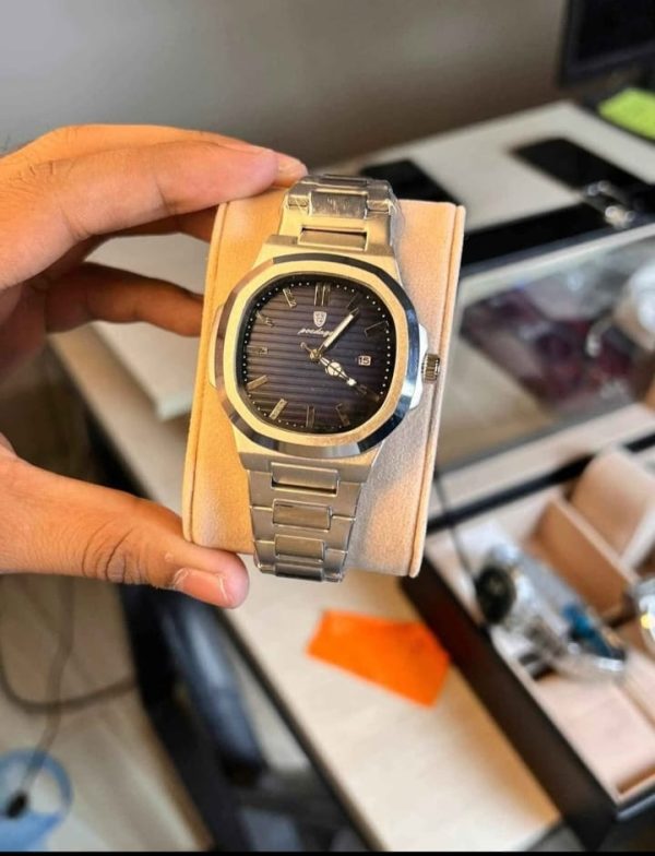 Poedagar 613 Business Quartz Luxury Stainless Steel Luminous Watch for Men Watch