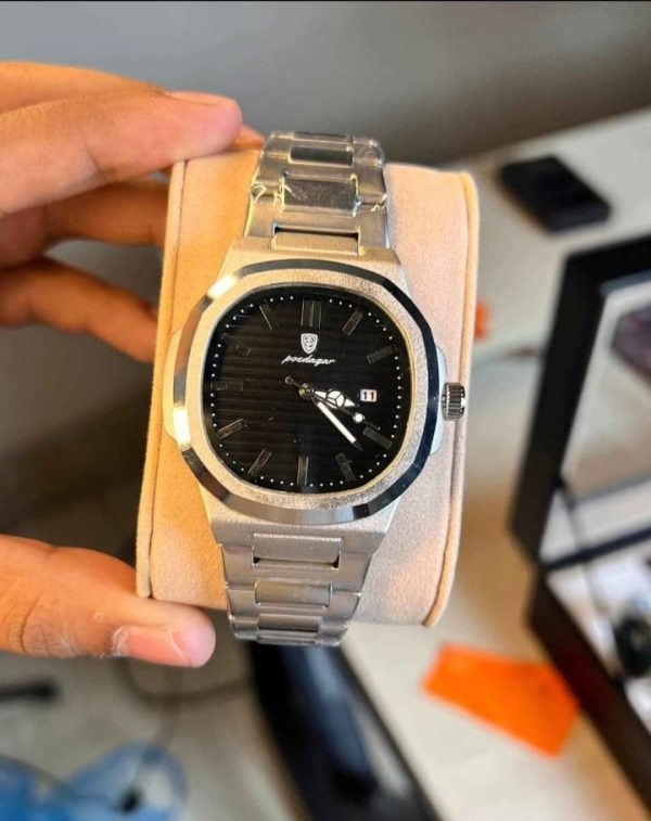Poedagar 613 Business Quartz Luxury Stainless Steel Luminous Watch for Men Watch